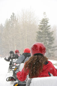Family snowmobiling